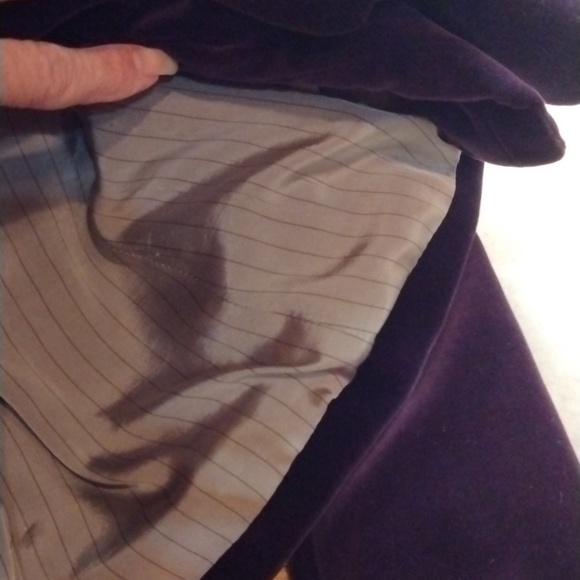 FAÇONNABLE Vintage deep purple Velvet Blazer size 12 - Picture 6 of 16